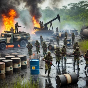 Nigerian military intensifies crackdown on illegal oil refineries in the Niger Delta, aiming to curb oil theft and boost national revenue."